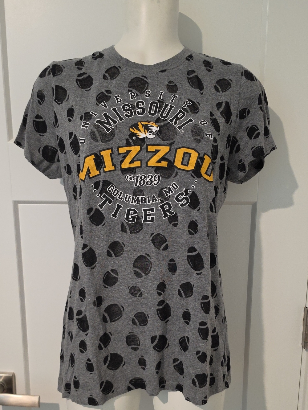 Mizzou Tigers Burnout Football Tshirt